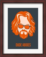 Framed Dude Abides Orange