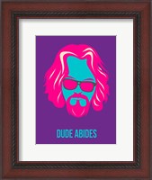 Framed Dude Abides Purple