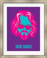 Framed Dude Abides Purple