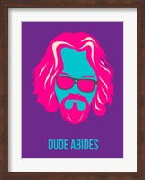 Framed Dude Abides Purple