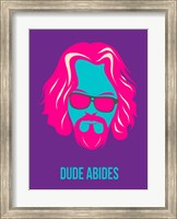 Framed Dude Abides Purple