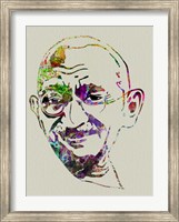 Framed Gandhi Watercolor