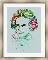 Framed Beethoven Watercolor