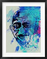 Framed Gandhi Watercolor 1