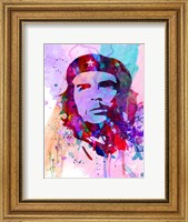 Framed Che Guevara Watercolor 2