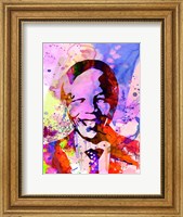 Framed Nelson Mandela Watercolor