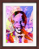 Framed Nelson Mandela Watercolor