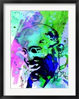 Framed Gandhi Watercolor 2