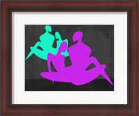 Framed Purple and Blue Couples
