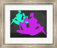 Framed Purple and Blue Couples