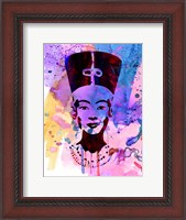 Framed Nefertiti Watercolor