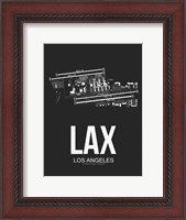 Framed LAX Los Angeles Airport Black