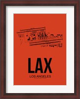 Framed LAX Los Angeles Airport Orange