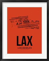 Framed LAX Los Angeles Airport Orange