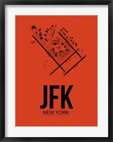 Framed JFK New York Airport Orange