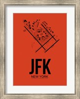 Framed JFK New York Airport Orange