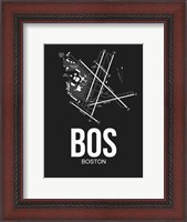 Framed BOS Boston Airport Black