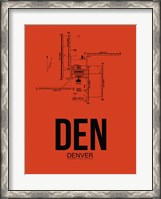 Framed DEN Denver Airport Orange