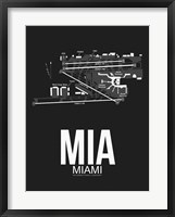 Framed MIA Miami Airport Black