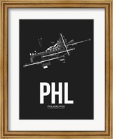 Framed PHL Philadelphia Airport Black