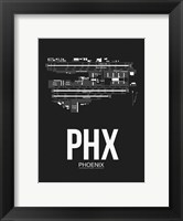 Framed PHX Phoenix Airport Black