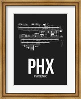 Framed PHX Phoenix Airport Black