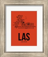 Framed LAS Las Vegas Airport Orange