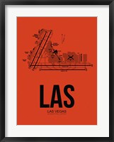 Framed LAS Las Vegas Airport Orange