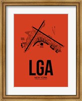 Framed LGA New York Airport Orange