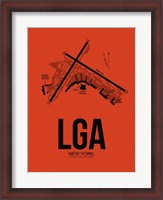 Framed LGA New York Airport Orange
