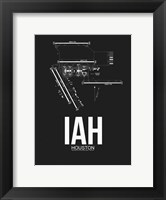 Framed IAH Houston Airport Black