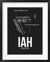 Framed IAH Houston Airport Black