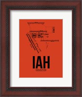 Framed IAH Houston Airport Orange