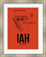 Framed IAH Houston Airport Orange