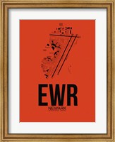 Framed EWR Newark Airport Orange