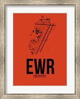 Framed EWR Newark Airport Orange