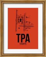 Framed TPA Tampa Airport Orange