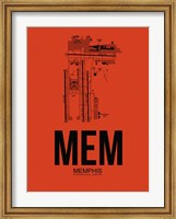 Framed MEM Memphis Airport Orange