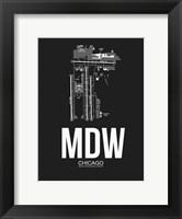 Framed MDW Chicago Airport Black