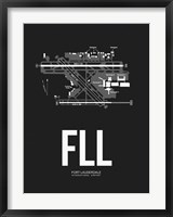 Framed FLL Fort Lauderdale Airport Black