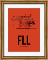 Framed FLL Fort Lauderdale Airport Orange