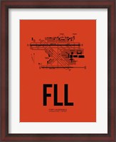 Framed FLL Fort Lauderdale Airport Orange