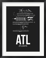 Framed ATL Atlanta Airport Black
