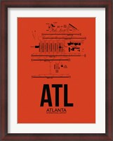 Framed ATL Atlanta Airport Orange