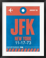 Framed JFK New York Luggage Tag 1