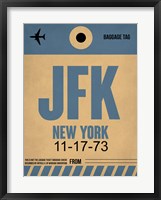 Framed JFK New York Luggage Tag 2