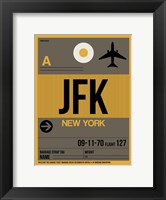 Framed JFK New York Luggage Tag 3