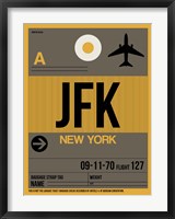 Framed JFK New York Luggage Tag 3