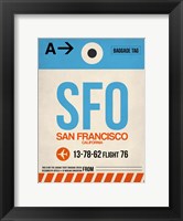 Framed SFO San Francisco Luggage Tag 1