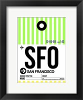 Framed SFO San Francisco Luggage Tag 3